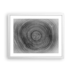 Affiche dans un cadre blanc - Poster - Signe du temps - 50x40 cm