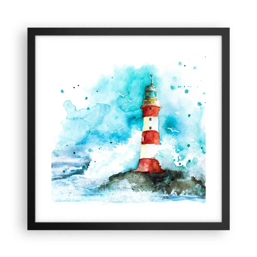 Affiche dans un cadre noir - Poster - Unité des éléments - 40x40 cm