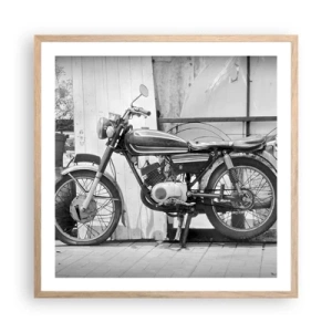 Affiche dans un chêne clair - Poster - Classique au dessus de tout - 60x60 cm