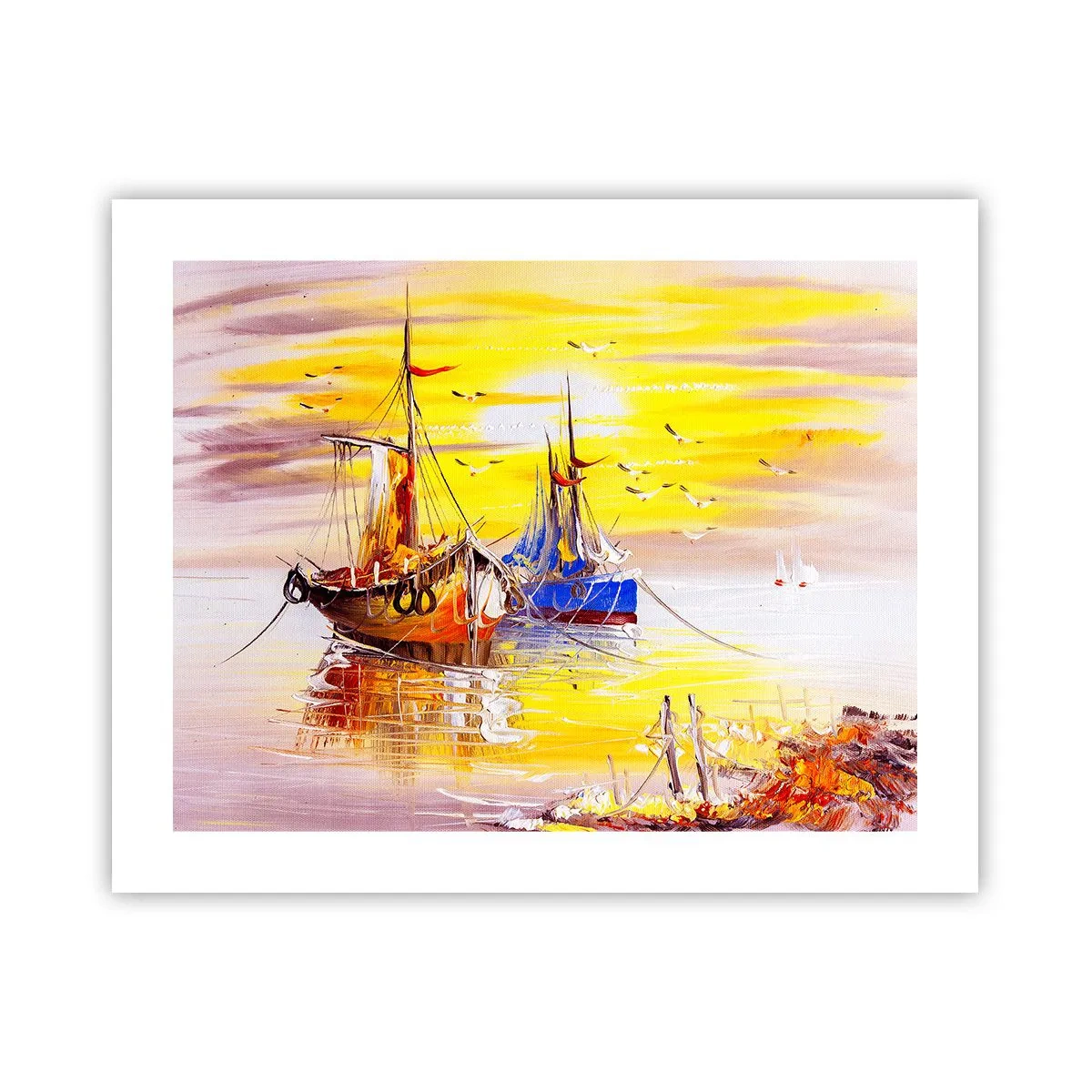 Affiche - Poster - Un repos bien mérité au port - 50x40 cm