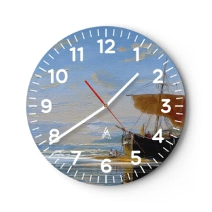 Horloge murale - Pendule murale - Eau, terre, air - 30x30 cm