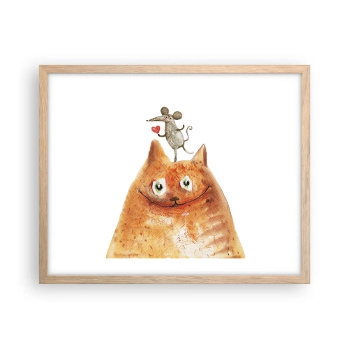 Affiche dans un chêne clair - Poster - Amour paradoxal - 50x40 cm