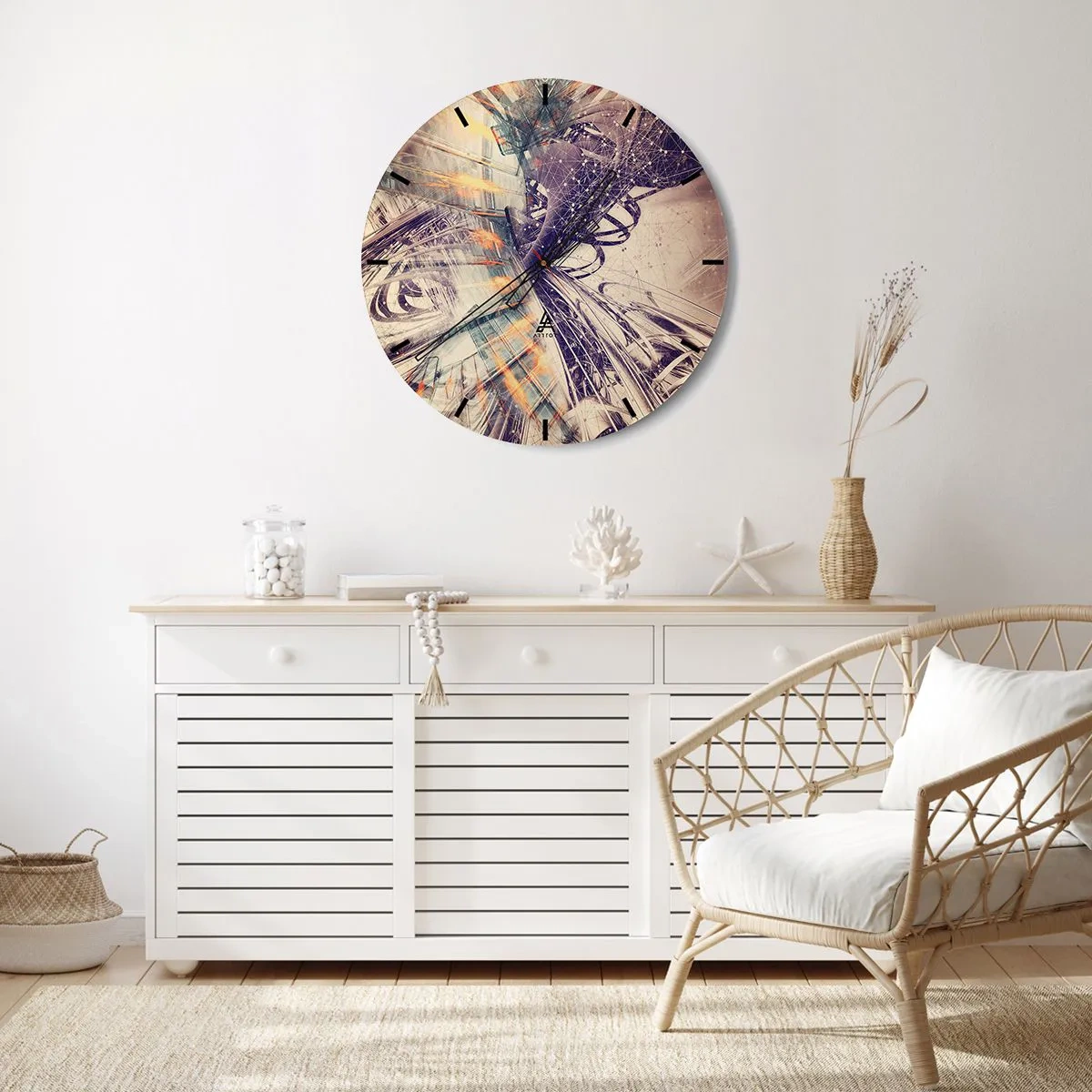 Horloge murale - Pendule murale - En grande hâte - 30x30 cm