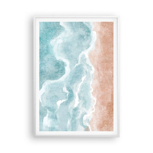 Affiche dans un cadre blanc - Poster - Abstraction du nuage - 70x100 cm