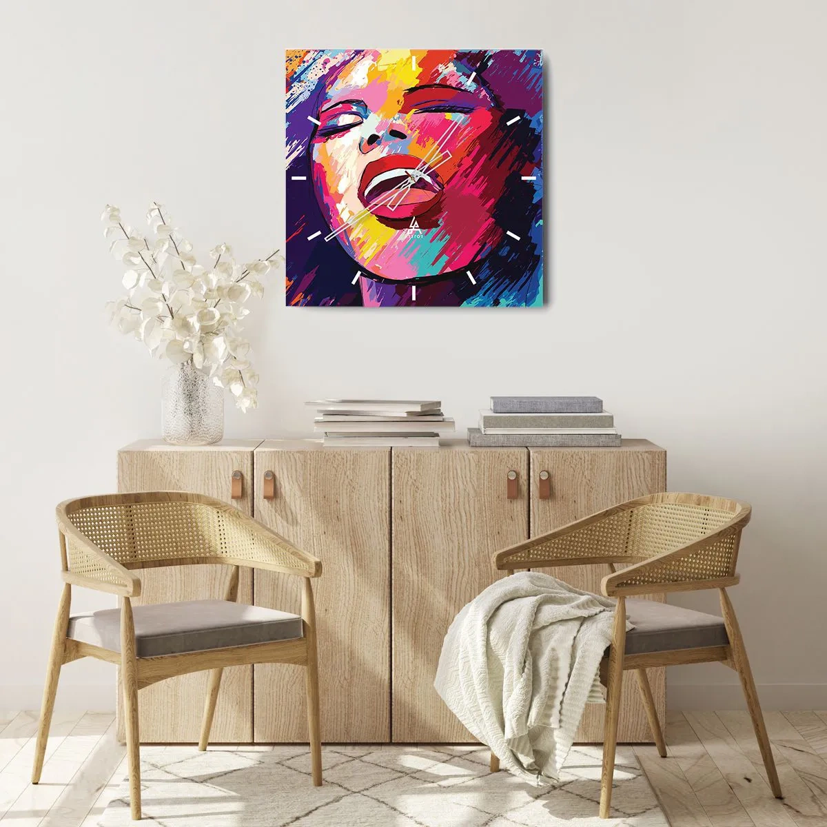 Horloge murale - Pendule murale - Chante toute ma vie - 30x30 cm