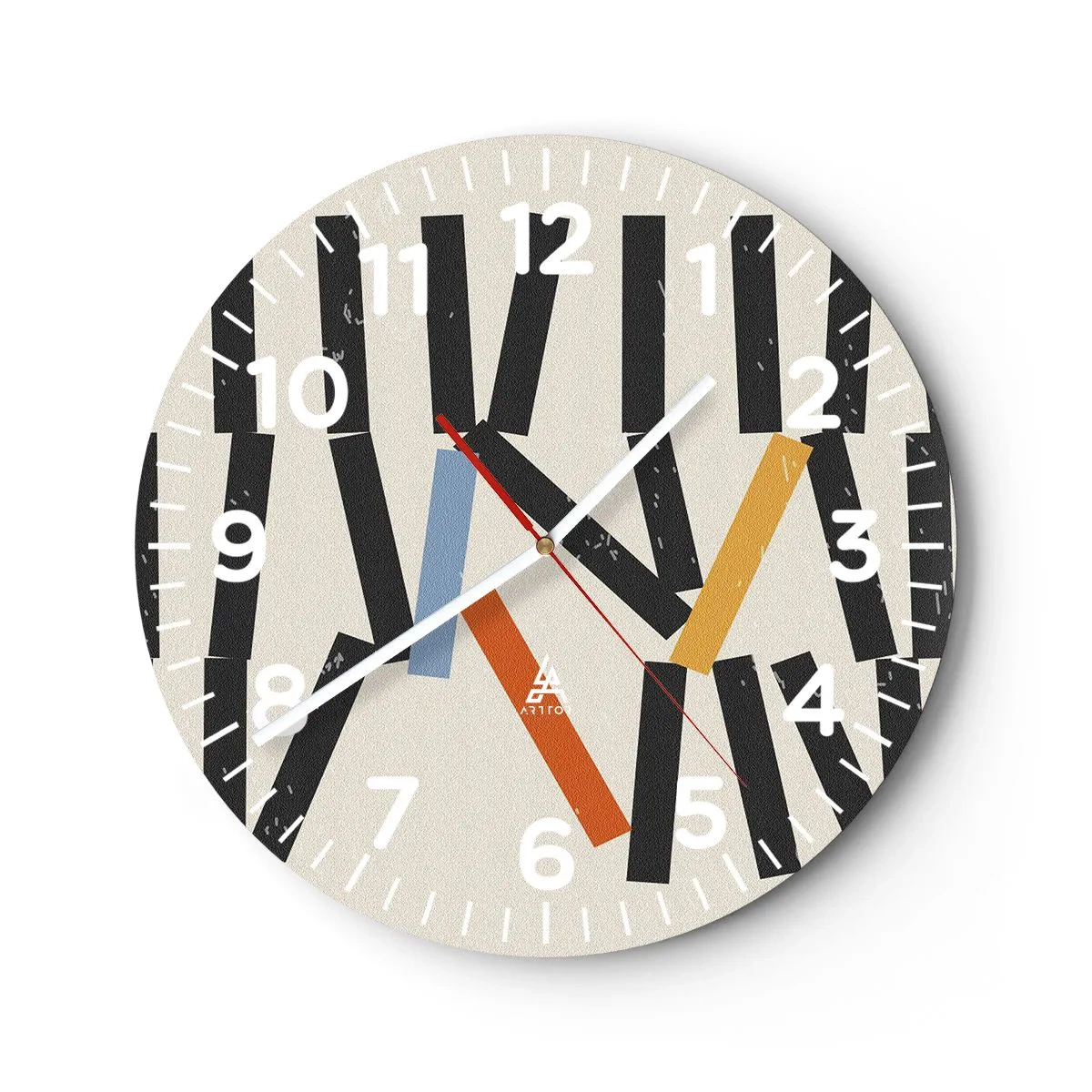 Horloge murale - Pendule murale - Dominos – composition - 40x40 cm