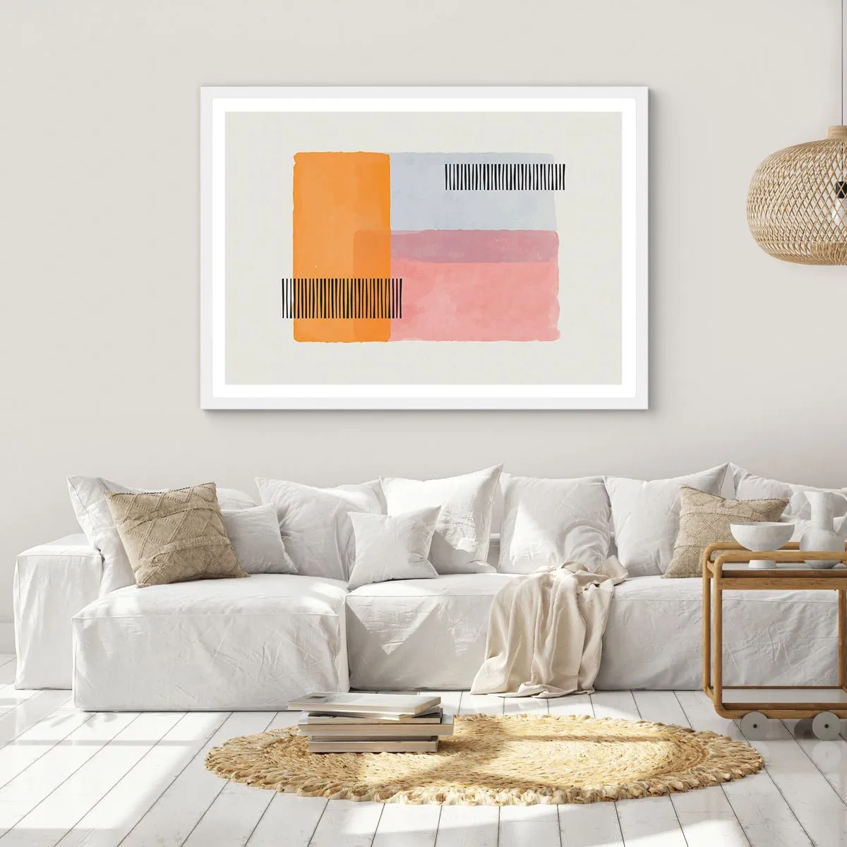 Affiche dans un cadre blanc - Poster - D'un coin à l'autre - 100x70 cm
