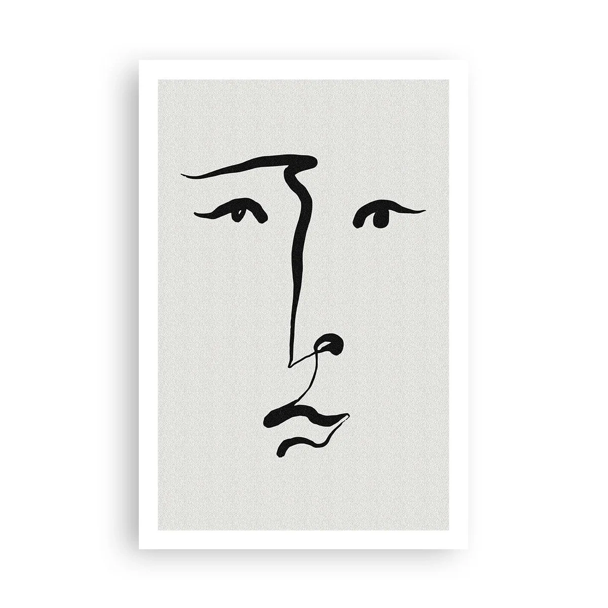 Affiche - Poster - Portrait avec une seule ligne - 61x91 cm