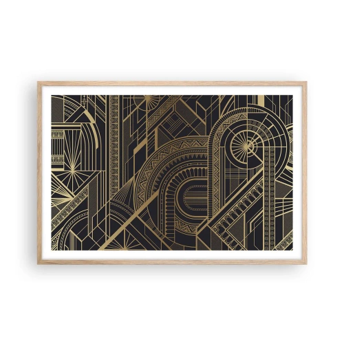 Affiche dans un chêne clair - Poster - Concept, idée, plan - 91x61 cm