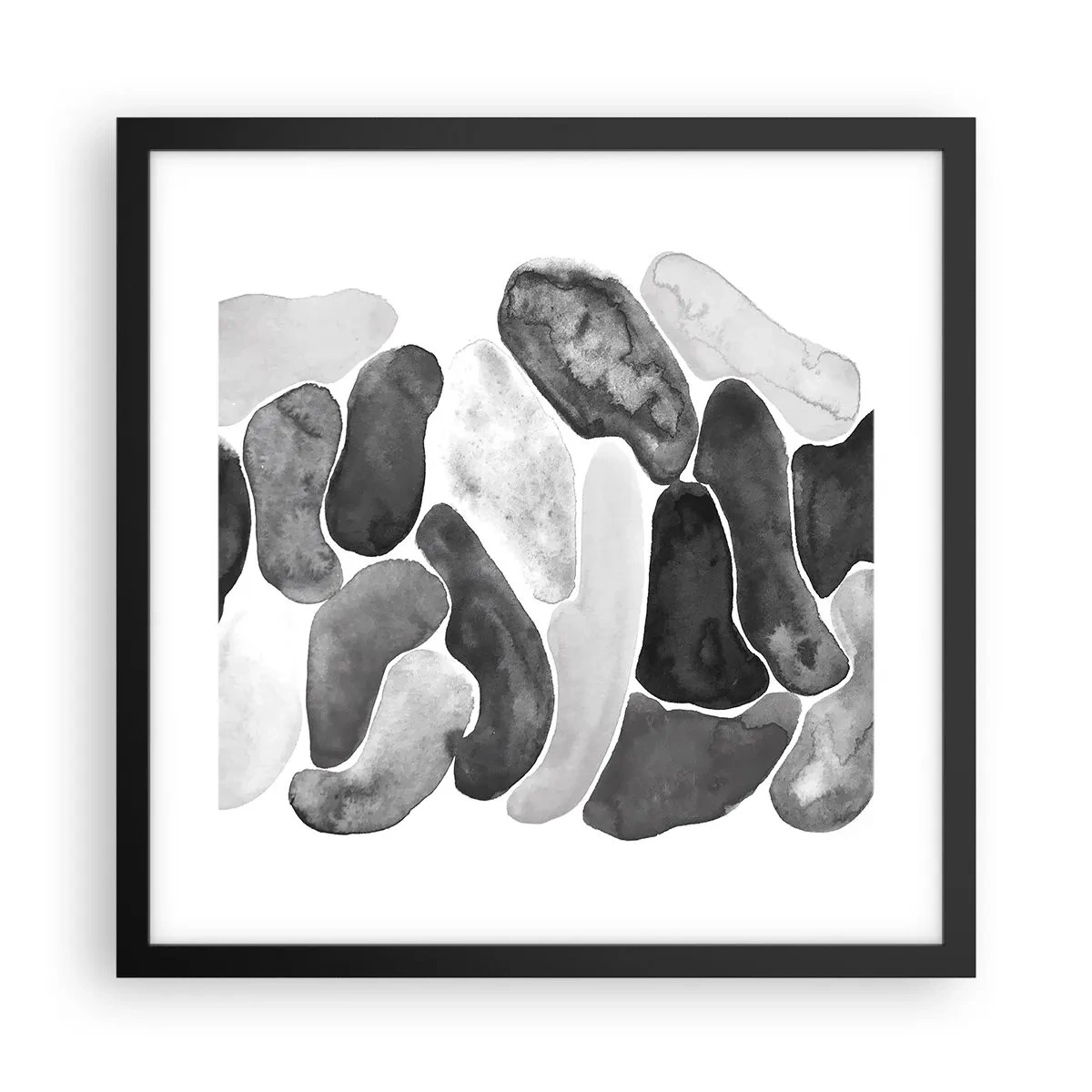 Affiche dans un cadre noir - Poster - Abstraction rocheuse - 40x40 cm