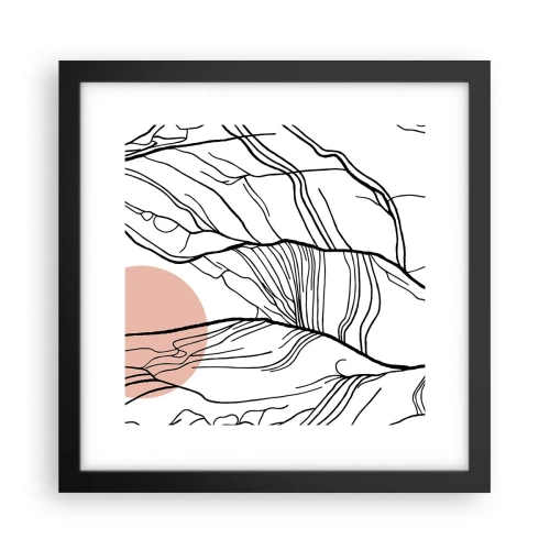 Affiche dans un cadre noir - Poster - Dans un réseau de brindilles - 30x30 cm