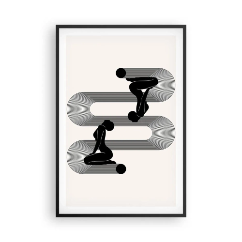 Affiche dans un cadre noir - Poster - Symétrie sensuelle - 61x91 cm