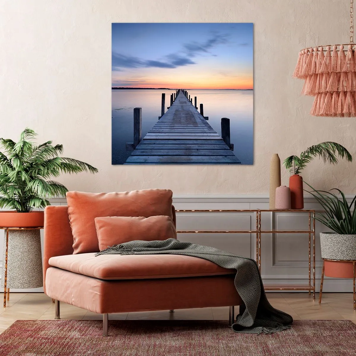 Impression sur toile - Image sur toile - Le calme d'un crépuscule serein - 40x40 cm