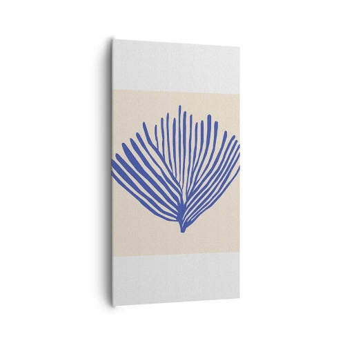 Impression sur toile - Image sur toile - Éventail bleu - 65x120 cm