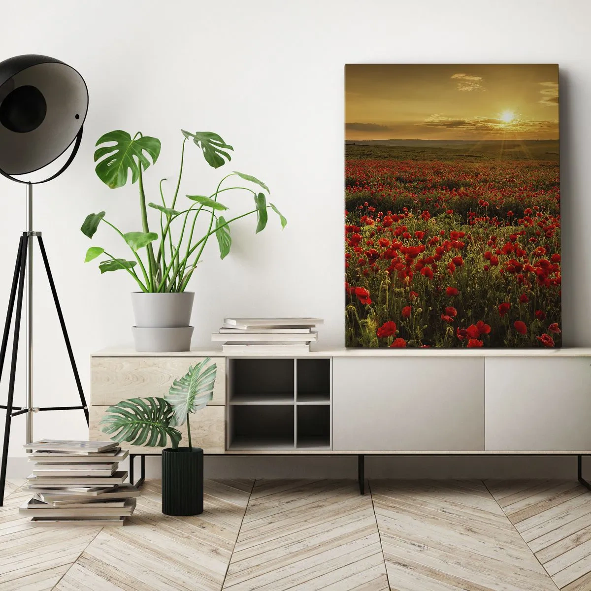 Impression sur toile - Image sur toile - Parmi les vagues des prairies bruissantes, parmi les fleurs du déluge - 55x100 cm
