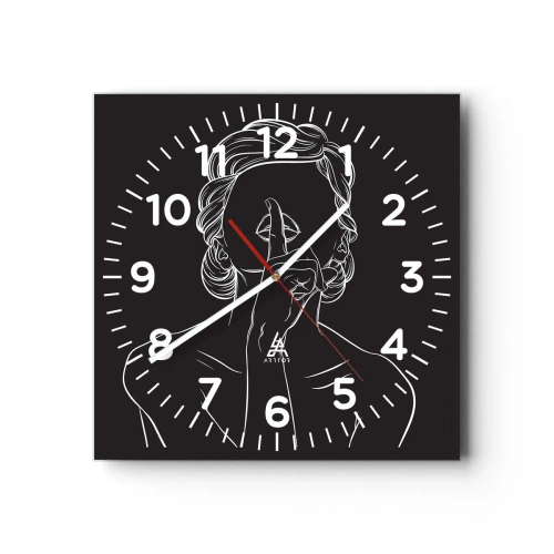 Horloge murale - Pendule murale - La beauté s'épanouit en silence - 30x30 cm