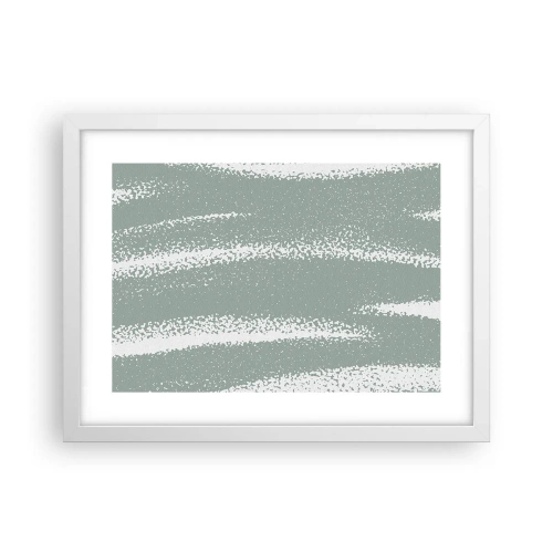 Affiche dans un cadre blanc - Poster - Abstraction dans un climat hivernal - 40x30 cm