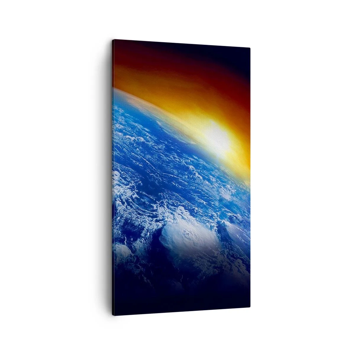 Impression sur toile - Image sur toile - Lever de soleil sur la planète bleue - 45x80 cm