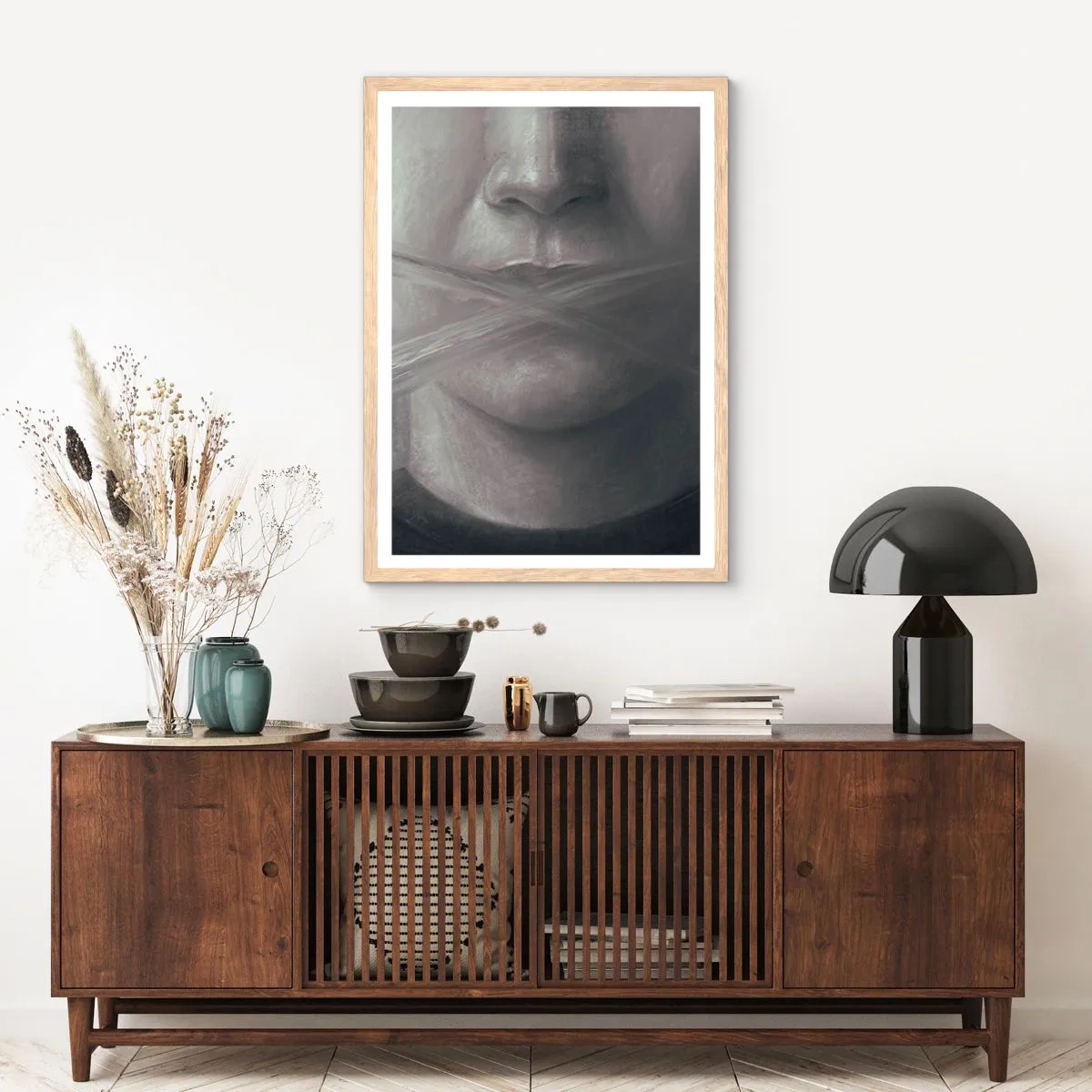 Affiche dans un chêne clair - Poster - Sans mot - 30x40 cm
