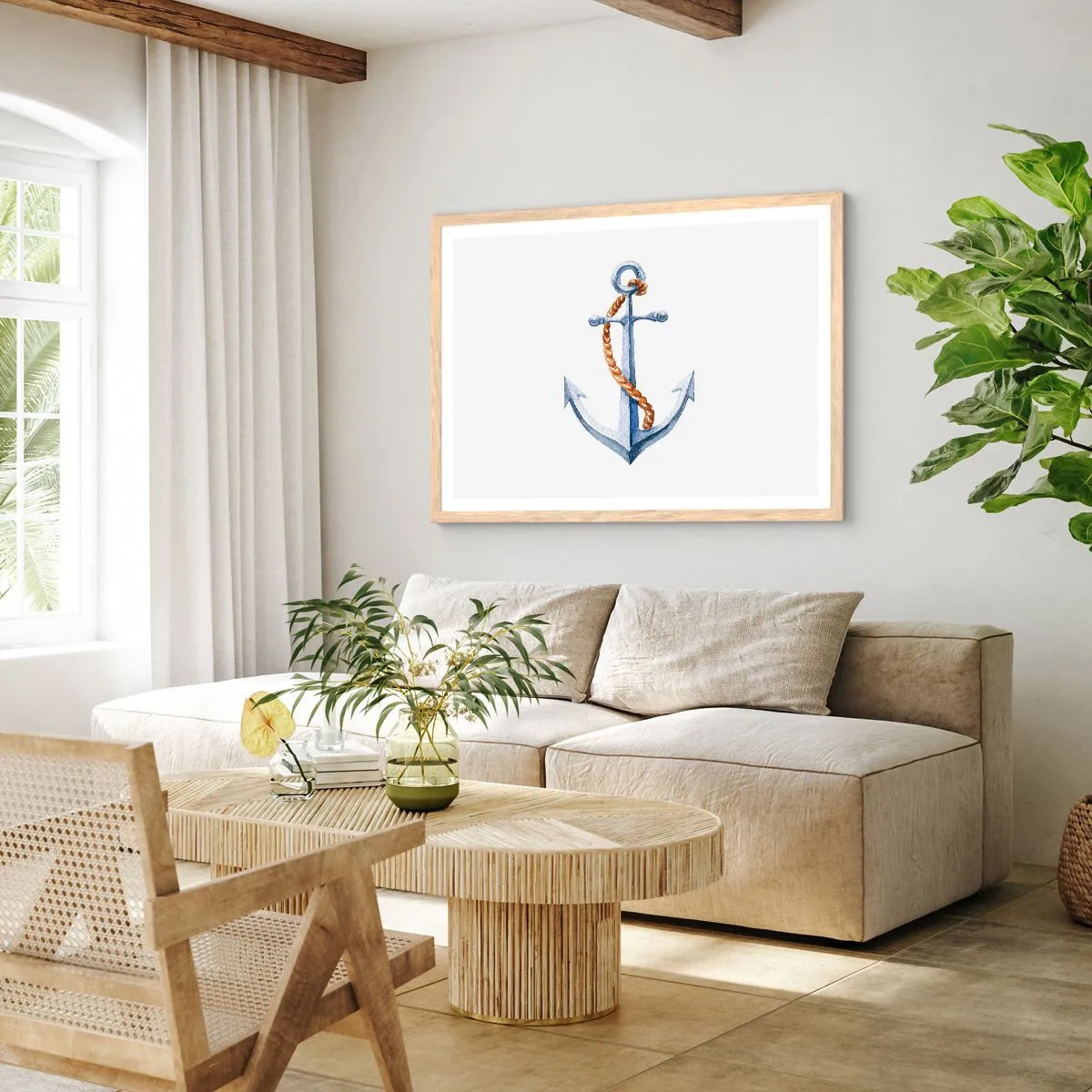 Affiche dans un chêne clair - Poster - Ah l'aventure ! - 40x30 cm