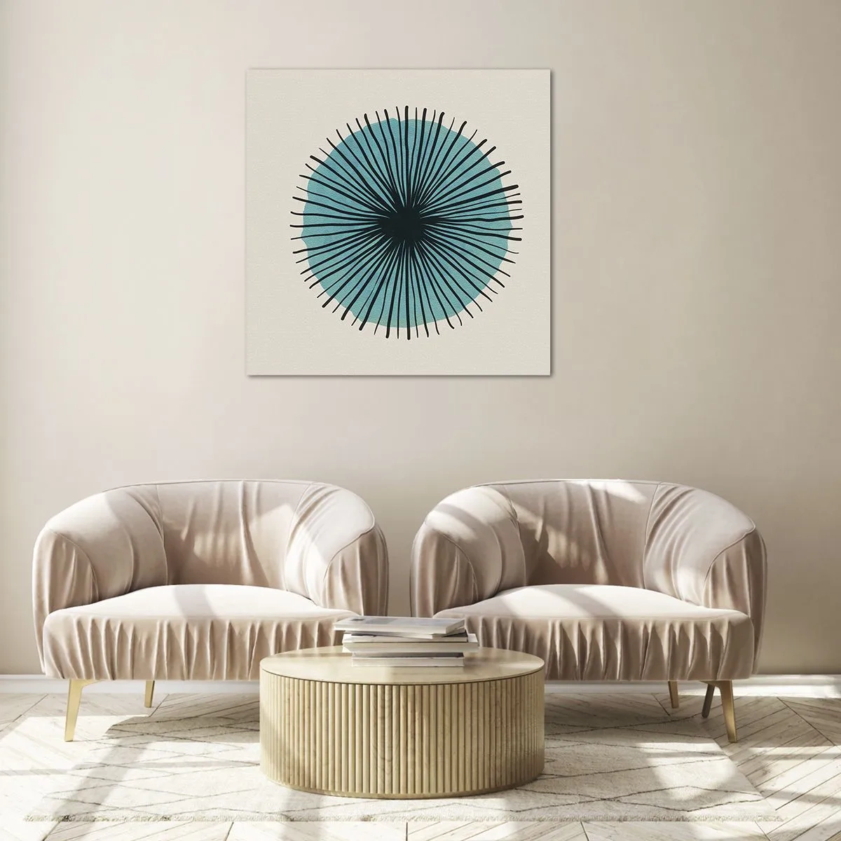 Impression sur verre - Image sur verre - Rayonnant dans l'azur - 50x50 cm