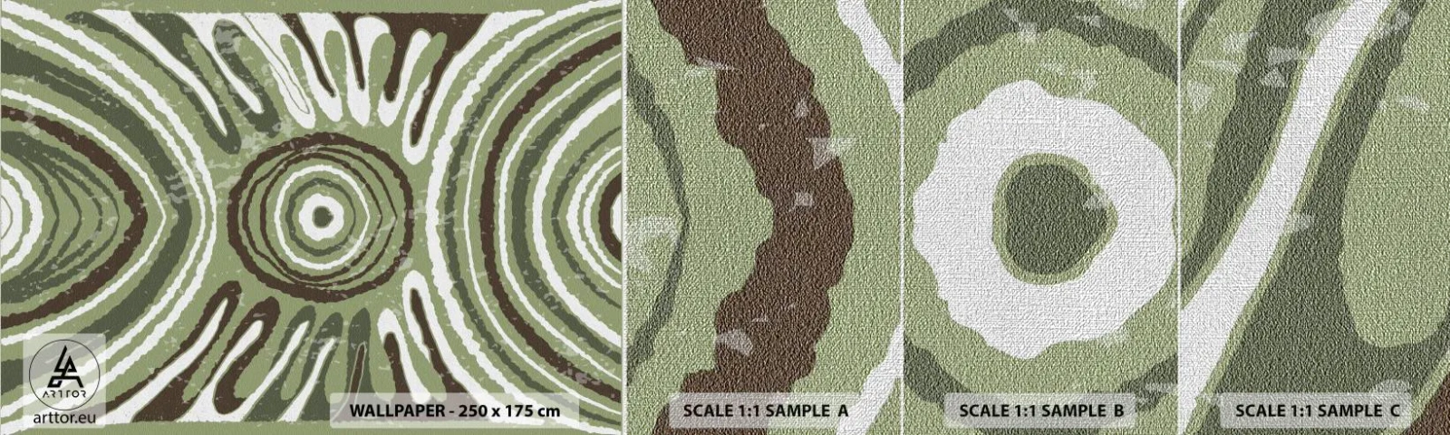 Échantillon de Papier Peint Premium Canvas - Une explosion d'émotions - Vieilli, Bohème, Morceau - 100x30 cm