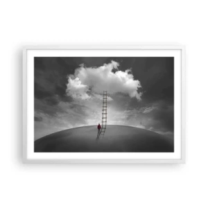 Affiche dans un cadre blanc - Poster - Tout est possible - 70x50 cm