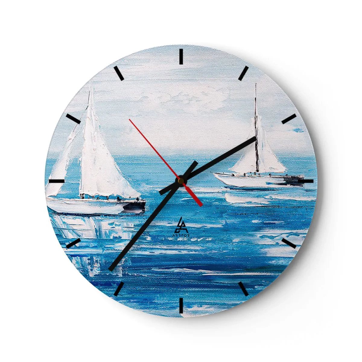 Horloge murale - Pendule murale - Avec un ami à mes côtés - 40x40 cm