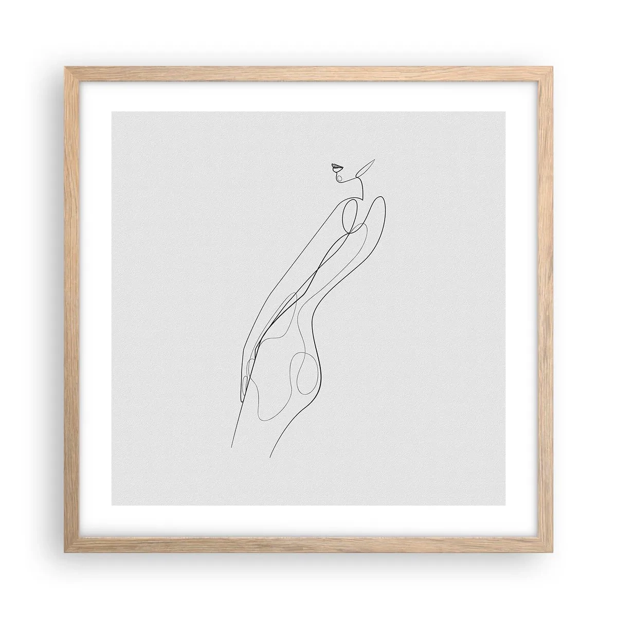 Affiche dans un chêne clair - Poster - Juste une promesse - 50x50 cm