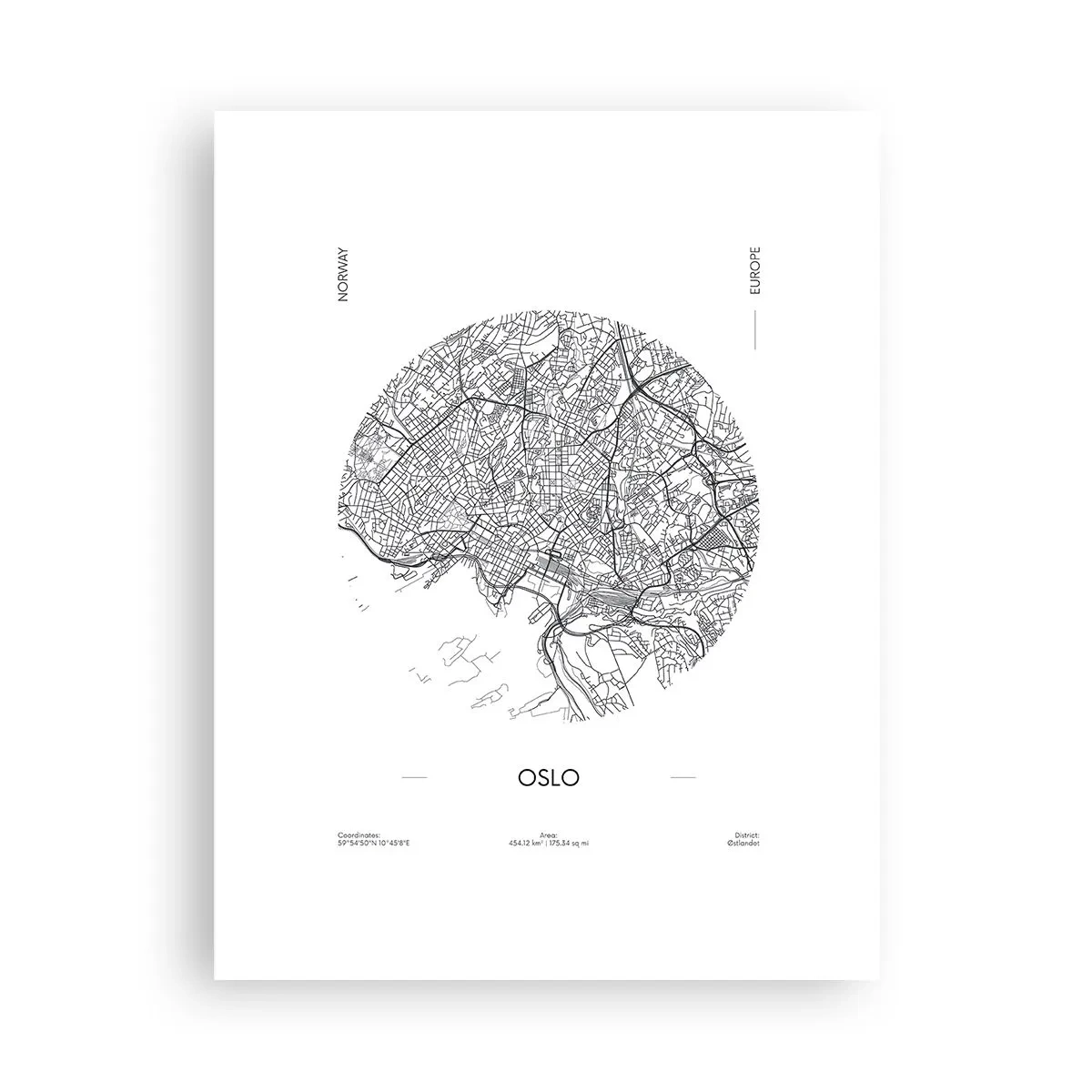 Affiche - Poster - Anatomie d’Oslo - 30x40 cm