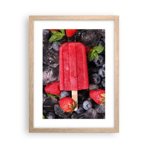 Affiche dans un chêne clair - Poster - Le goût d’un été chaud - 30x40 cm