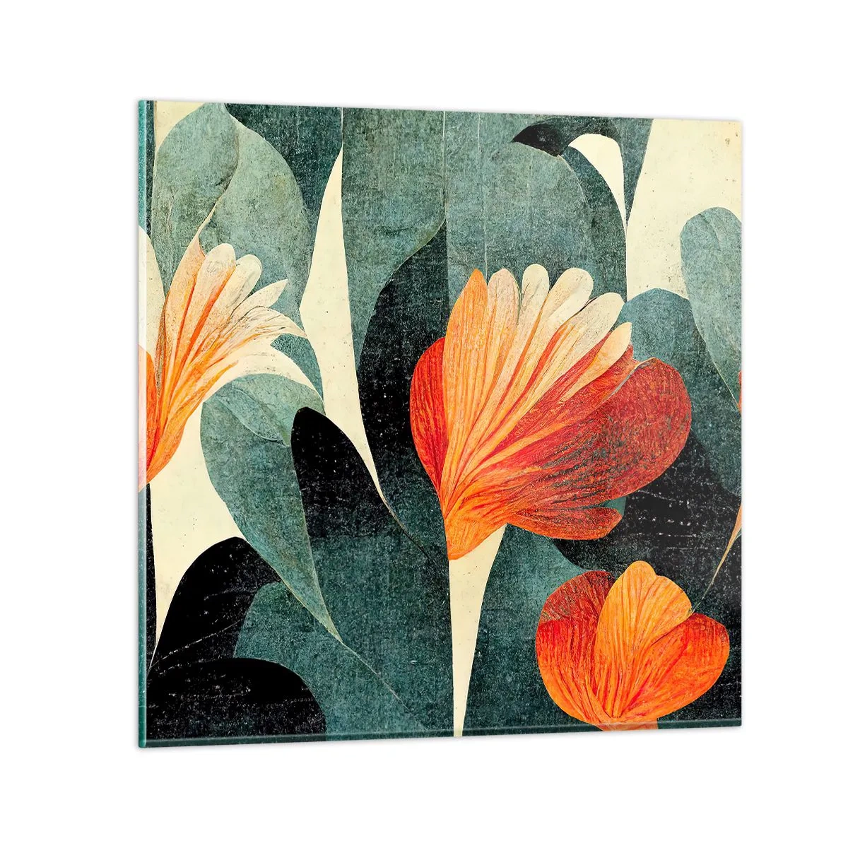 Impression sur verre - Image sur verre - La chaleur des tropiques et la fraîcheur de la verdure - 40x40 cm