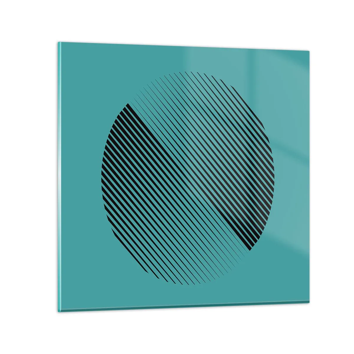 Impression sur verre - Image sur verre - Cercle – une variation géométrique - 40x40 cm