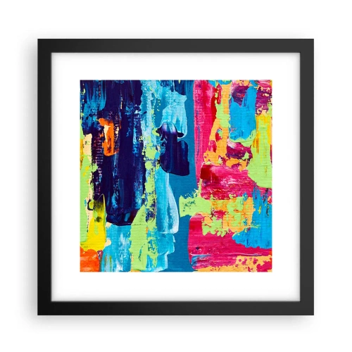 Affiche dans un cadre noir - Poster - La vie est belle! - 30x30 cm