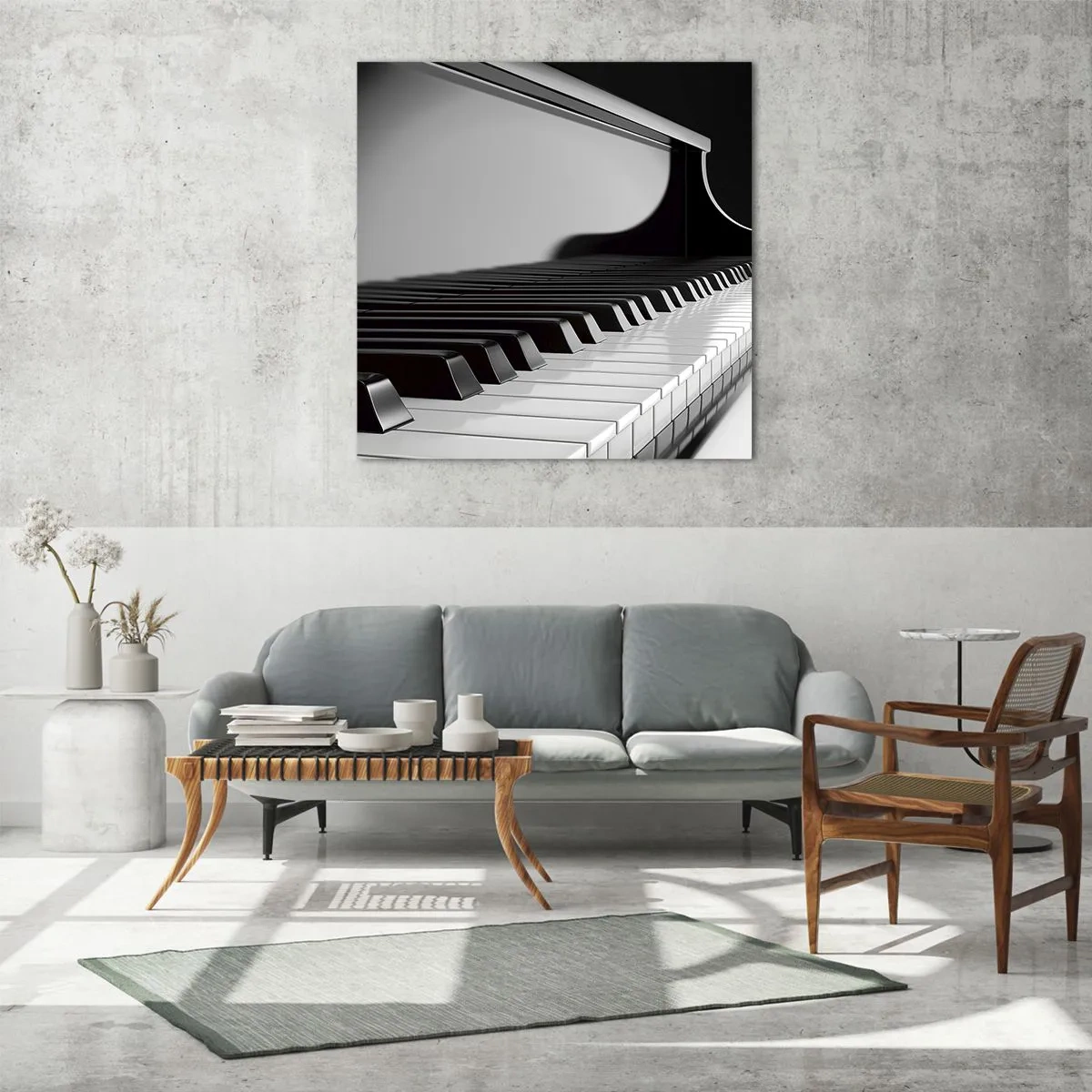 Impression sur verre - Image sur verre - Harmonie des formes et des couleurs - 70x70 cm