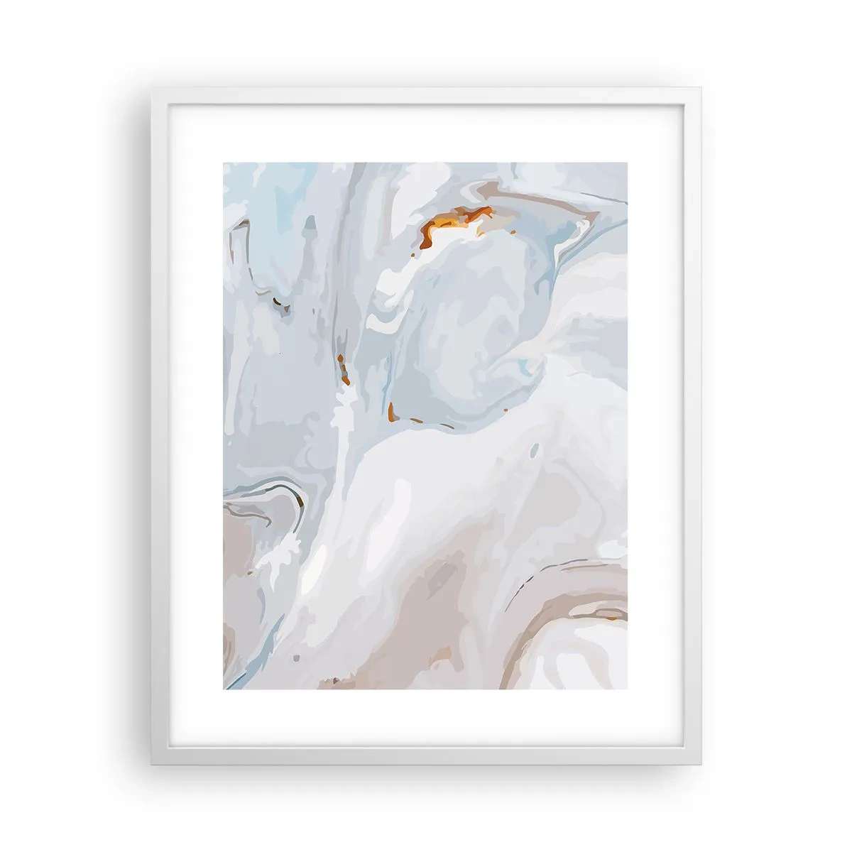 Affiche dans un cadre blanc - Poster - Blanc surélevé - 40x50 cm