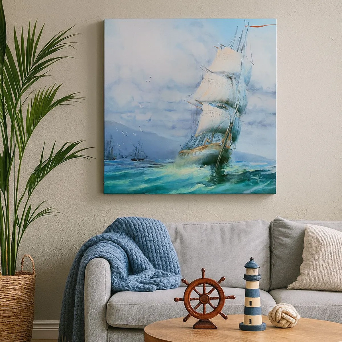 Impression sur toile - Image sur toile - Vents favorables - 30x30 cm