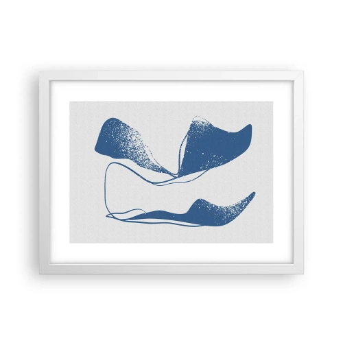 Affiche dans un cadre blanc - Poster - Abstraction ailée - 40x30 cm