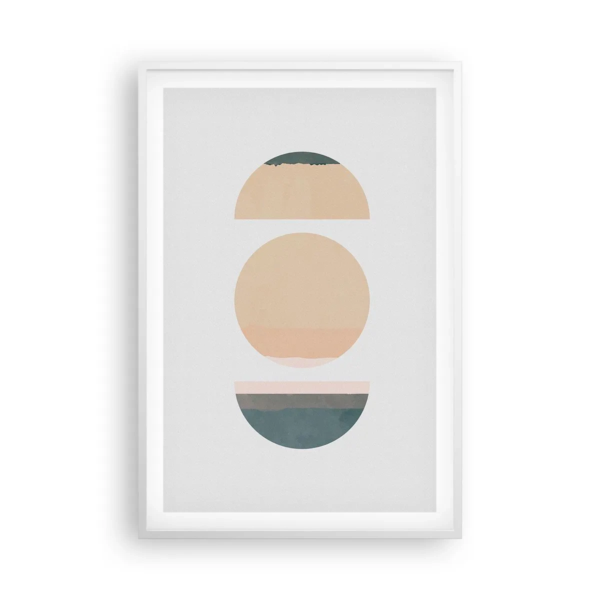 Affiche dans un cadre blanc - Poster - Cercles après cercles - 61x91 cm