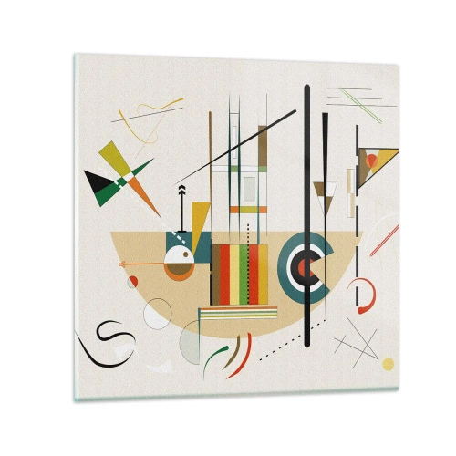 Impression sur verre - Image sur verre - Et le monde s’amuse - 30x30 cm