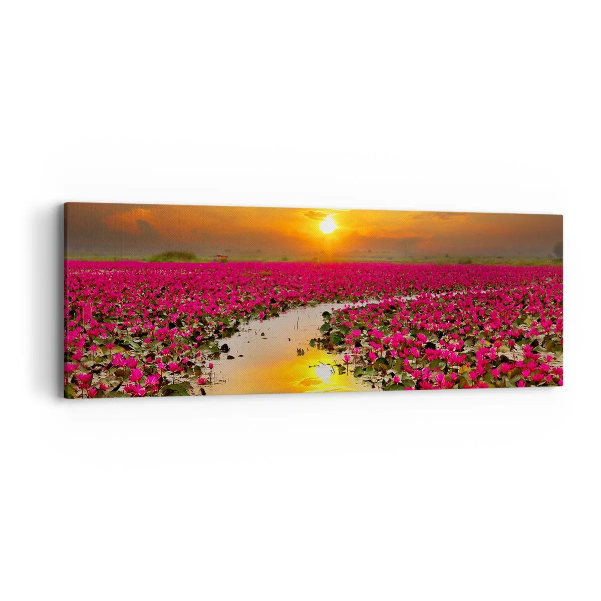 Impression sur toile - Image sur toile - La vie secrète du lac - 90x30 cm