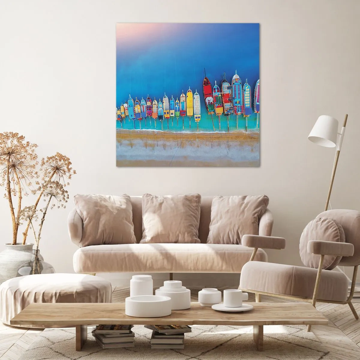 Impression sur toile - Image sur toile - Une vue à vol d'oiseau - 60x60 cm