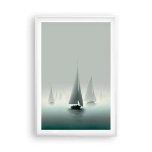 Affiche dans un cadre blanc - Poster - Fait de brouillard - 61x91 cm