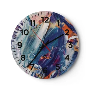Horloge murale - Pendule murale - Confusion des couleurs - 30x30 cm