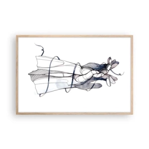 Affiche dans un chêne clair - Poster - Étude du touché - 91x61 cm