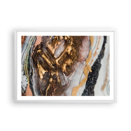 Affiche dans un cadre blanc - Poster - Élément de la terre - 70x50 cm