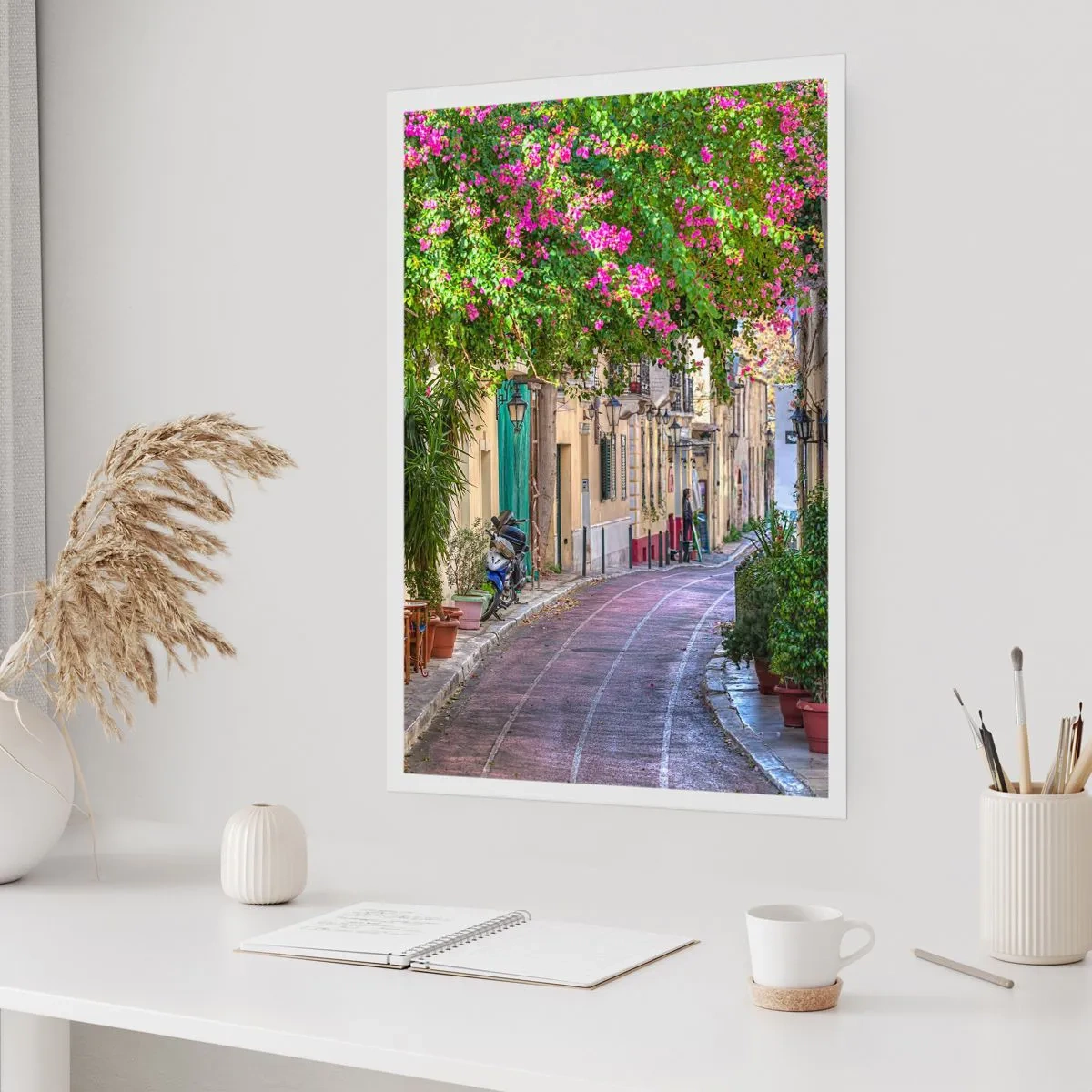 Affiche - Poster - Allée fleurie - 40x50 cm