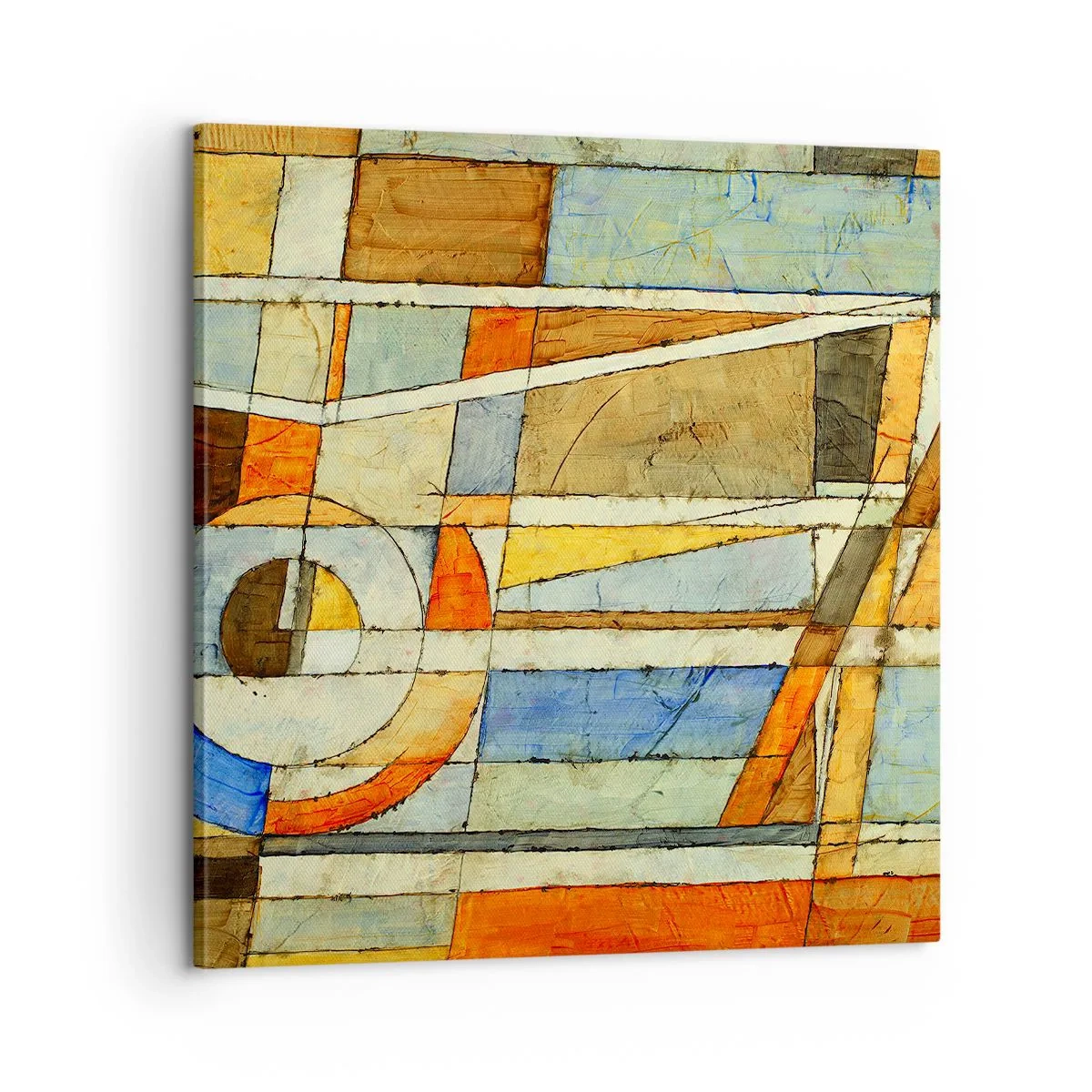 Impression sur toile - Image sur toile - Cubisme sur le chantier - 60x60 cm