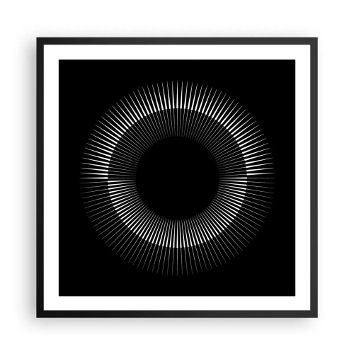 Affiche dans un cadre noir - Poster - Soleil noir - 60x60 cm
