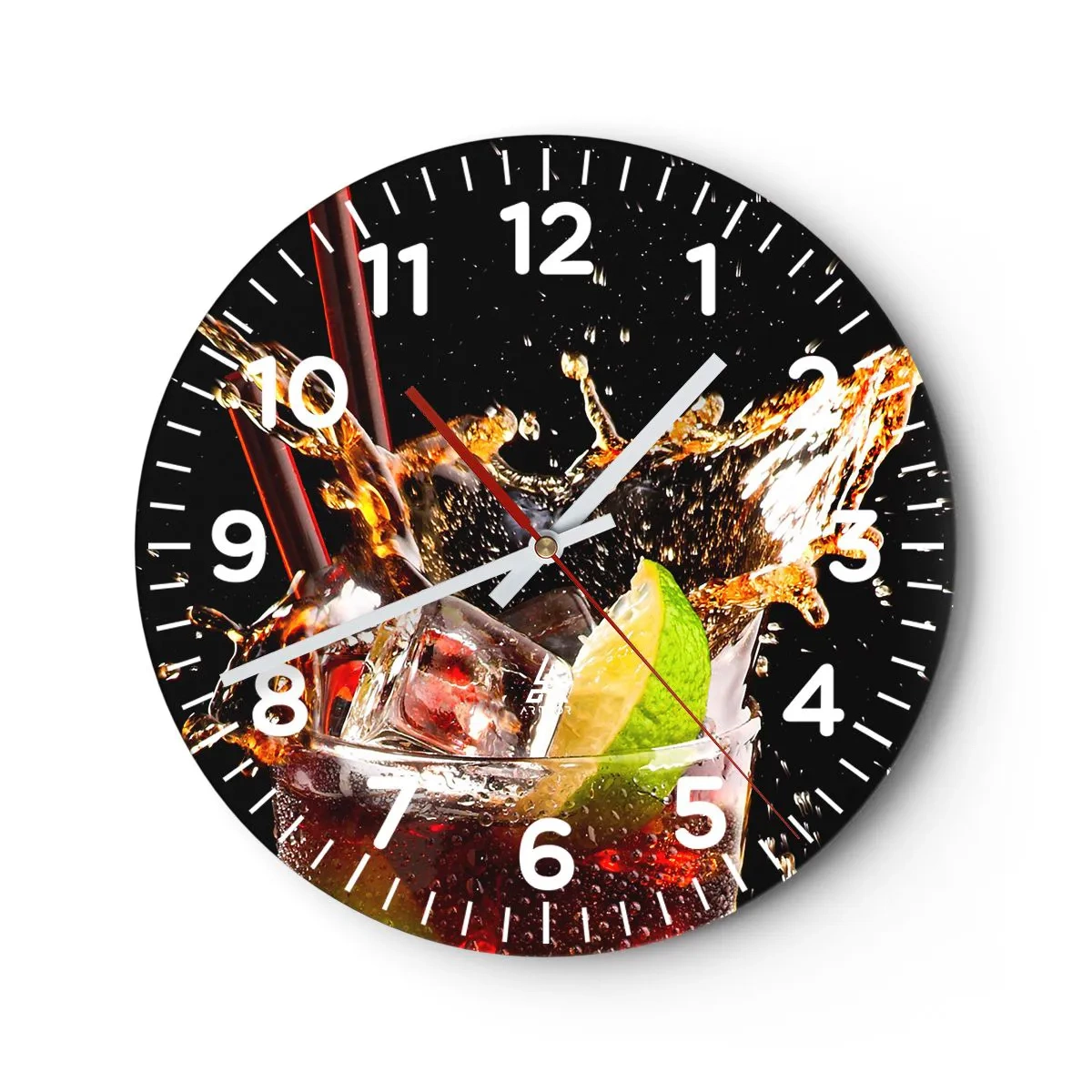 Horloge murale - Pendule murale - Joie et énergie des couleurs - 30x30 cm